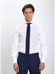 hd x vardas ανδρικό μακρυμάνικο πουκάμισο βαμβακερό slim fit σε λευκό