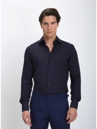 hd x vardas ανδρικό μακρυμάνικο πουκάμισο με κομψή υφή slim fit σε σκούρο μπλε