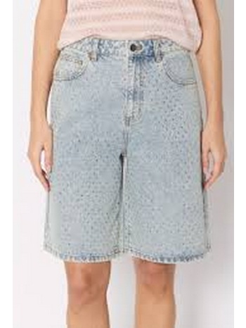 berenice γυναικεία βερμούδα slim fit από τζιν με all-over σε προσφορά