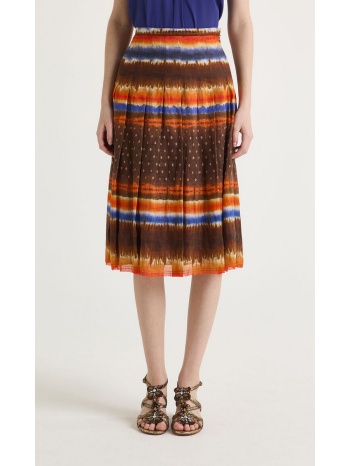 maliparmi γυναικεία midi φούστα πλισέ tie-dye σε εμπριμέ σε προσφορά