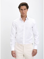 hd x vardas ανδρικό πουκάμισο βαμβακερό με ανάγλυφη υφή slim fit σε λευκό