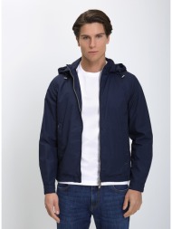 markup ανδρικό bomber jacket με αποσπώμενη κουκούλα σε μπλε