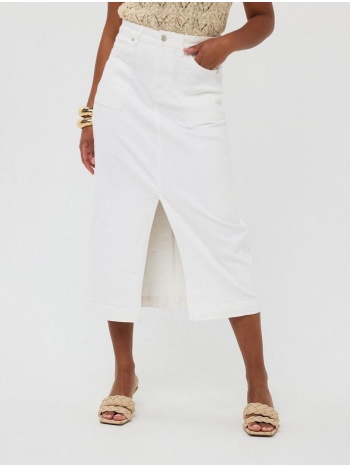 esqualo γυναικεία τζιν φούστα midi με λοξές τσέπες και σε προσφορά