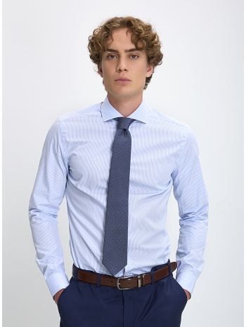 corneliani ανδρικό πουκάμισο slim fit 100% βαμβάκι ριγέ