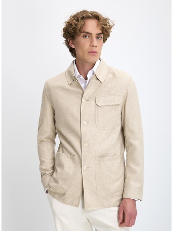 vardas ανδρικό σακάκι regular fit σε μπεζ απόχρωση σε προσφορά