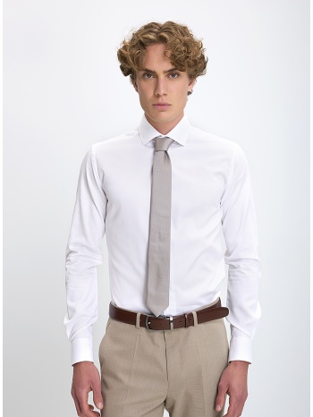xacus ανδρικό πουκάμισο regular fit βαμβακερό λευκό