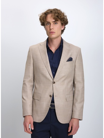 boss ανδρικό σακάκι slim fit από μικρομοτίβο με ελαστικό σε προσφορά