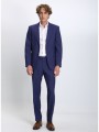 kaiser hoff ανδρικό κοστούμι slim fit από superfine wool μπλε
