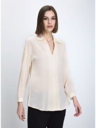 penny black γυναικείο πουκάμισο relaxed fit βαμβακερό με κουμπιά εκρού