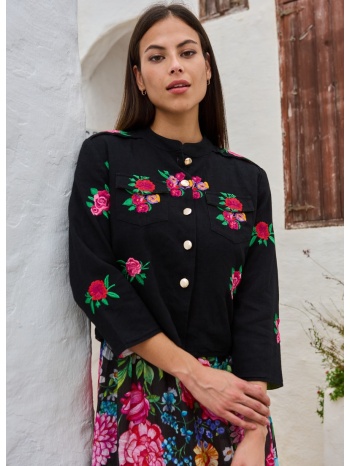 luna llena γυναικείο σακάκι βαμβακερό με μανίκια 3/4 και σε προσφορά