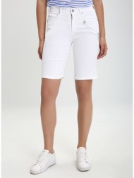 βερμούδα ψηλόμεση σε λευκό