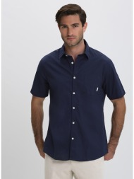 βαμβακερό πουκάμισο με τσέπη slim fit