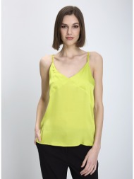 caractere γυναικείο τοπ αμάνικο acetate-silk με λεπτές τιράντες λάιμ