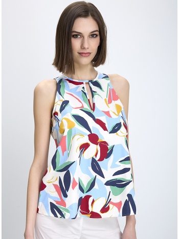 penny black γυναικείο τοπ αμάνικο βαμβακερό με floral σε προσφορά