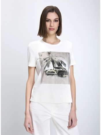 gerry weber γυναικείο t-shirt κανονική γραμμή με print σε προσφορά