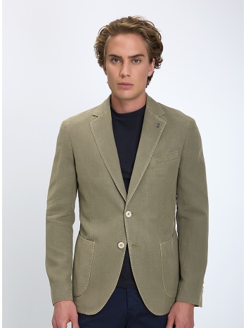 harmont & blaine ανδρικό σακάκι κανονική γραμμή χακί