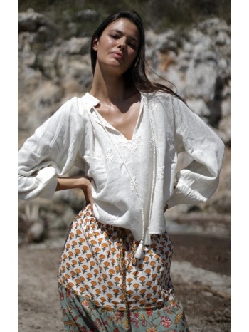 luna llena γυναικεία μπλούζα βαμβακερή με κεντήματα regular σε προσφορά