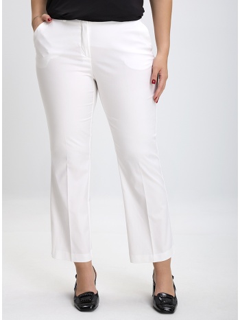 plus size - παντελόνι cropped σε ιβουάρ σε προσφορά