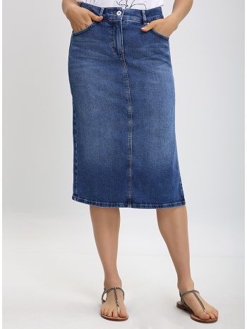denim midi skirt σε προσφορά