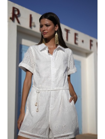 luna llena γυναικείο ολόσωμο σορτς βαμβακερό με κεντητές σε προσφορά