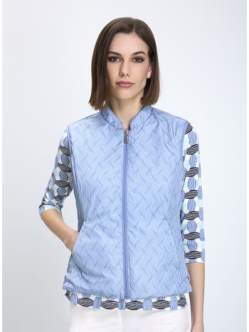 virginia blu γυναικείο αμάνικο μπουφάν regular fit σε προσφορά