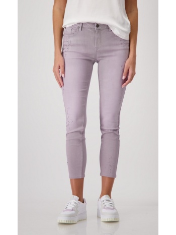 monari παντελόνι denim με στρας σε ροζ σε προσφορά