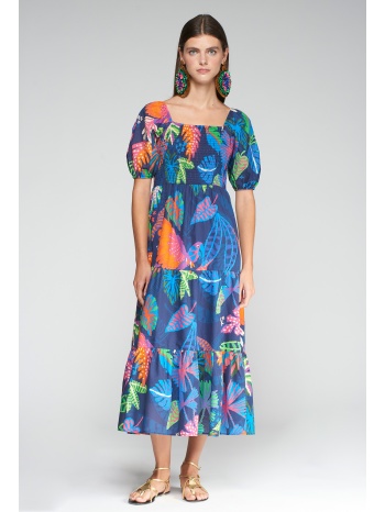 vilagallo γυναικείο φόρεμα βαμβακερό με jungle print σε προσφορά