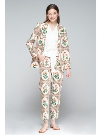 vilagallo γυναικείο παντελόνι βαμβακερό seersucker με σε προσφορά