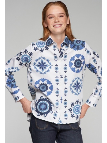 vilagallo γυναικείο πουκάμισο βαμβακερό με suzani rosette σε προσφορά