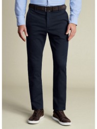 charles tyrwhitt ανδρικό παντελόνι chinos βαμβακερό με stretch non-iron modern fit σε σκούρο μπλε