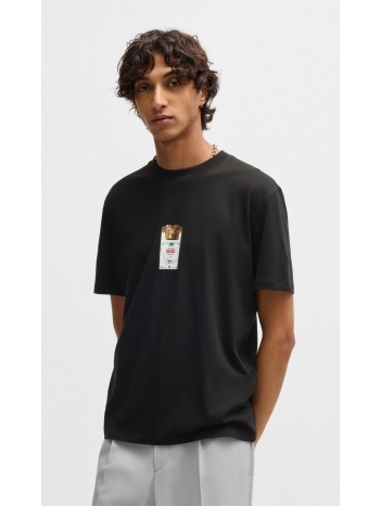 hugo ανδρικό t-shirt regular fit βαμβακερό