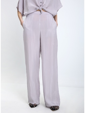 caractere γυναικείο παντελόνι wide leg από lyocell λιλά σε προσφορά