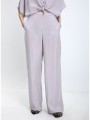 caractere γυναικείο παντελόνι wide leg από lyocell λιλά