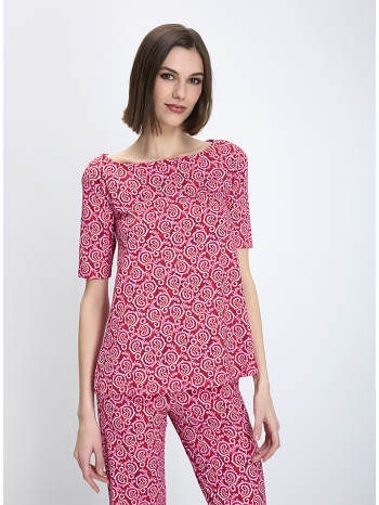 maliparmi γυναικείο μπλουζάκι slim fit με στρογγυλή σε προσφορά