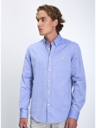 harmont & blaine ανδρικό πουκάμισο regular fit βαμβακερό μονόχρωμο