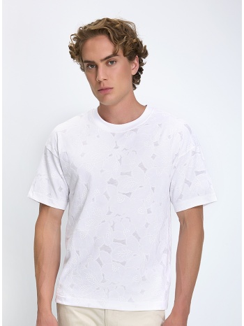 boss ανδρικό t-shirt regular fit με ανάγλυφο μοτίβο σε προσφορά