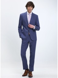 kaiser hoff ανδρικό κοστούμι slim fit μάλλινο super 110’s μπλε