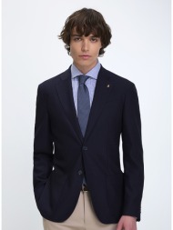 cc collection corneliani ανδρικό σακάκι slim fit παρθένο μαλλί μπλε σκούρο