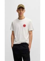 hugo ανδρικό t-shirt βαμβακερό με logo regular fit