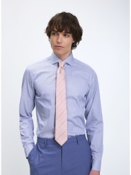 cc corneliani ανδρικό πουκάμισο slim fit βαμβακερό μπλε ριγέ