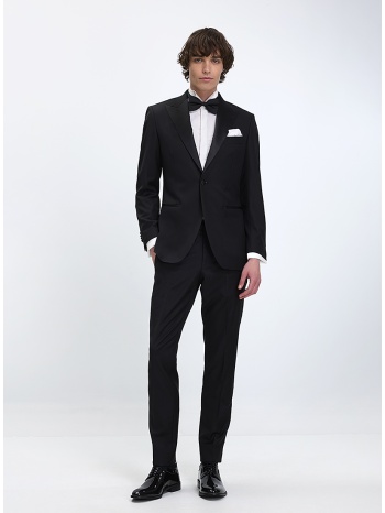 vardas ανδρικό σμόκιν slim fit μαύρο με σατέν πέτο