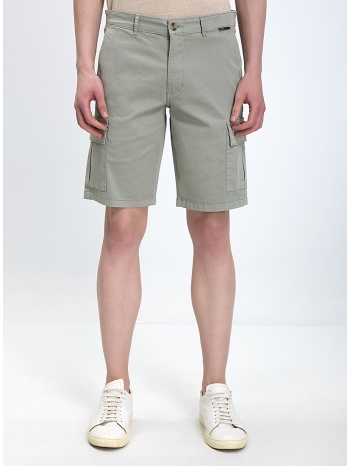 ανδρική βερμούδα regular fit βαμβακερή σκούρο μπλε με σε προσφορά