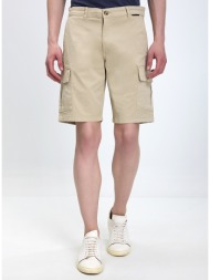 ανδρική βερμούδα regular fit βαμβακερή σκούρο μπλε με πλαϊνές τσέπες