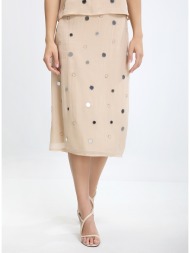 seventy venezi γυναικεία φούστα regular fit με κεντητές λεπτομέρειες