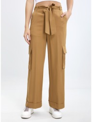 γυναικείο cargo παντελόνι wide leg με ζώνη