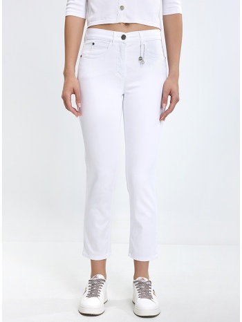 γυναικείο παντελόνι regular fit με cropped γραμμή και σε προσφορά