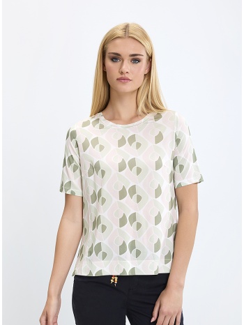 γυναικείο t-shirt regular fit με γεωμετρικό σχέδιο σε προσφορά