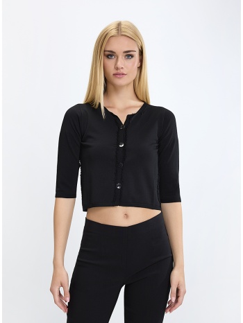 γυναικεία μπλούζα με 3/4 μανίκια και διακοσμητικά κουμπιά σε προσφορά