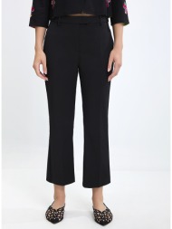 gerry weber γυναικείο παντελόνι cropped με βαμβάκι και ελαστικότητα σε μαύρο