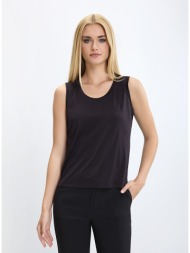 γυναικείο τοπ με στρογγυλή λαιμόκοψη και άνετη γραμμή